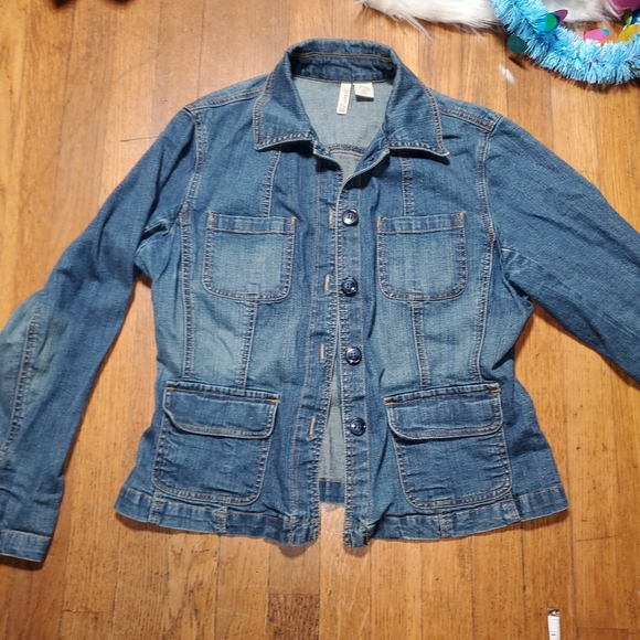 St. John's Bay Jackets & Blazers - St. John's Bay Stretch Blue Jean Jacket